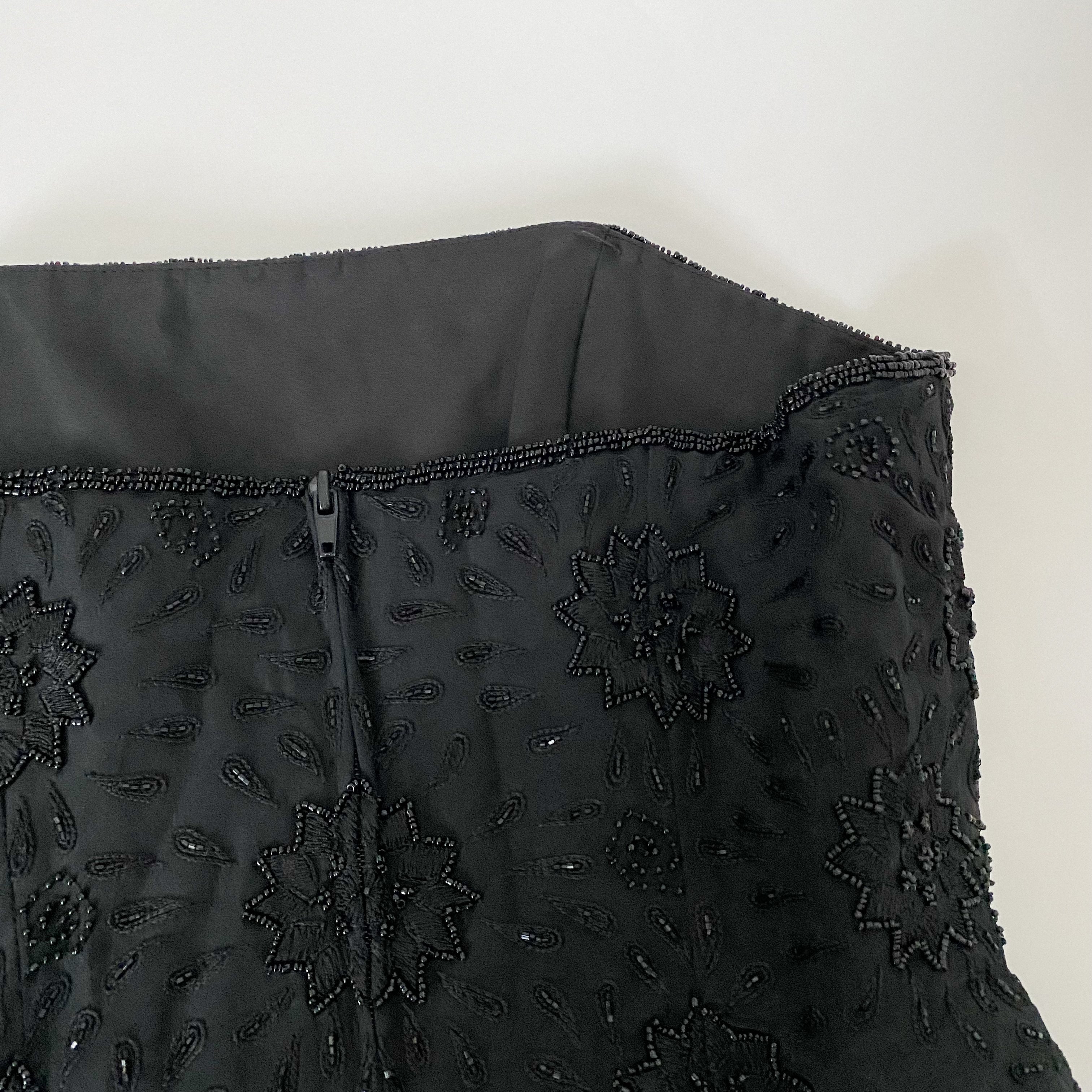 beaded silk bustier - size 10