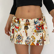 Don't Gamble with Love Tattoo Mini Skirt