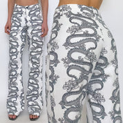 dragon print pants - medium