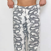 dragon print pants - medium