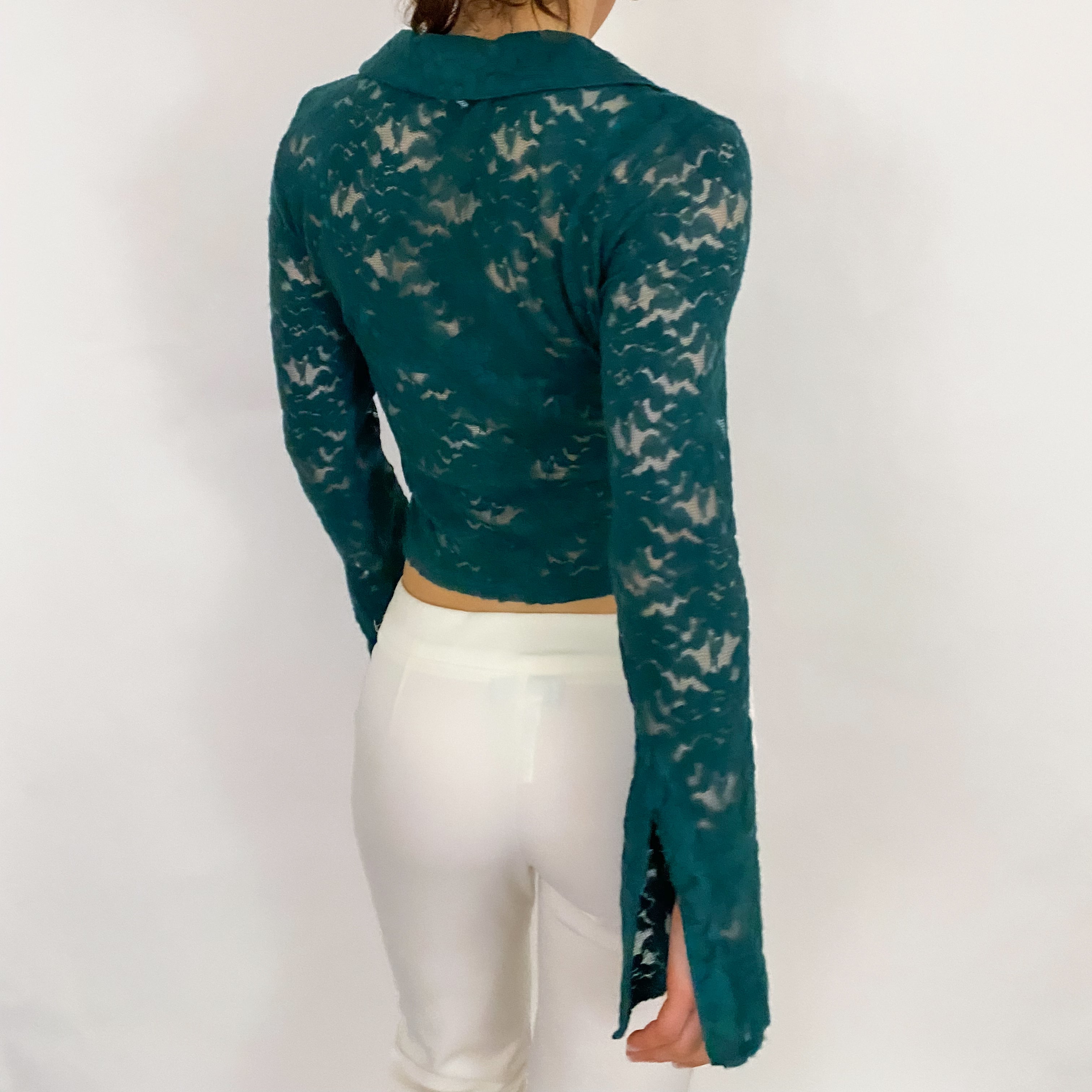 Teal Lace Lolita Blouse