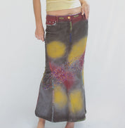 Gai Mattiolo denim maxi skirt