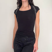 Black Slinky Bolero Top