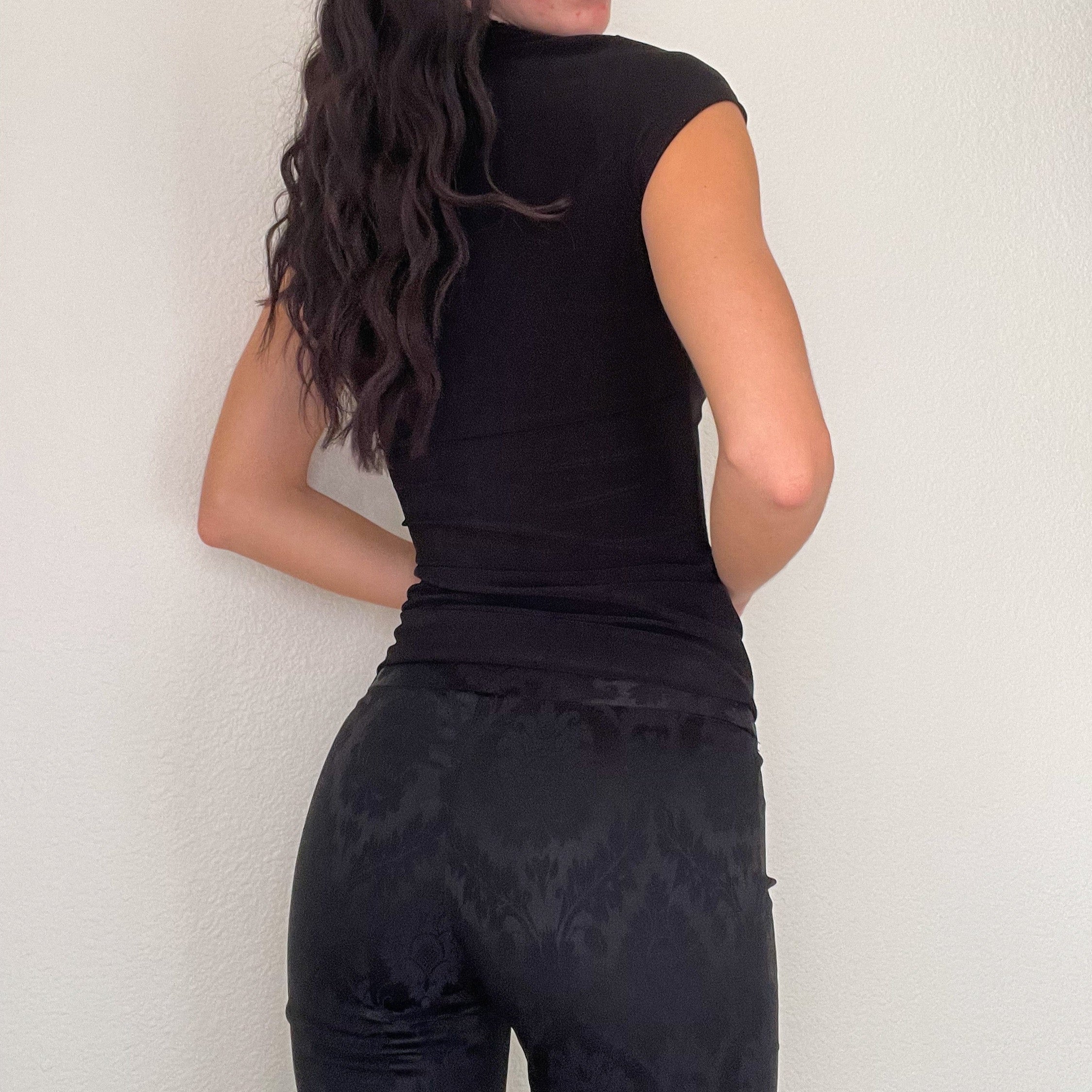Black Slinky Bolero Top