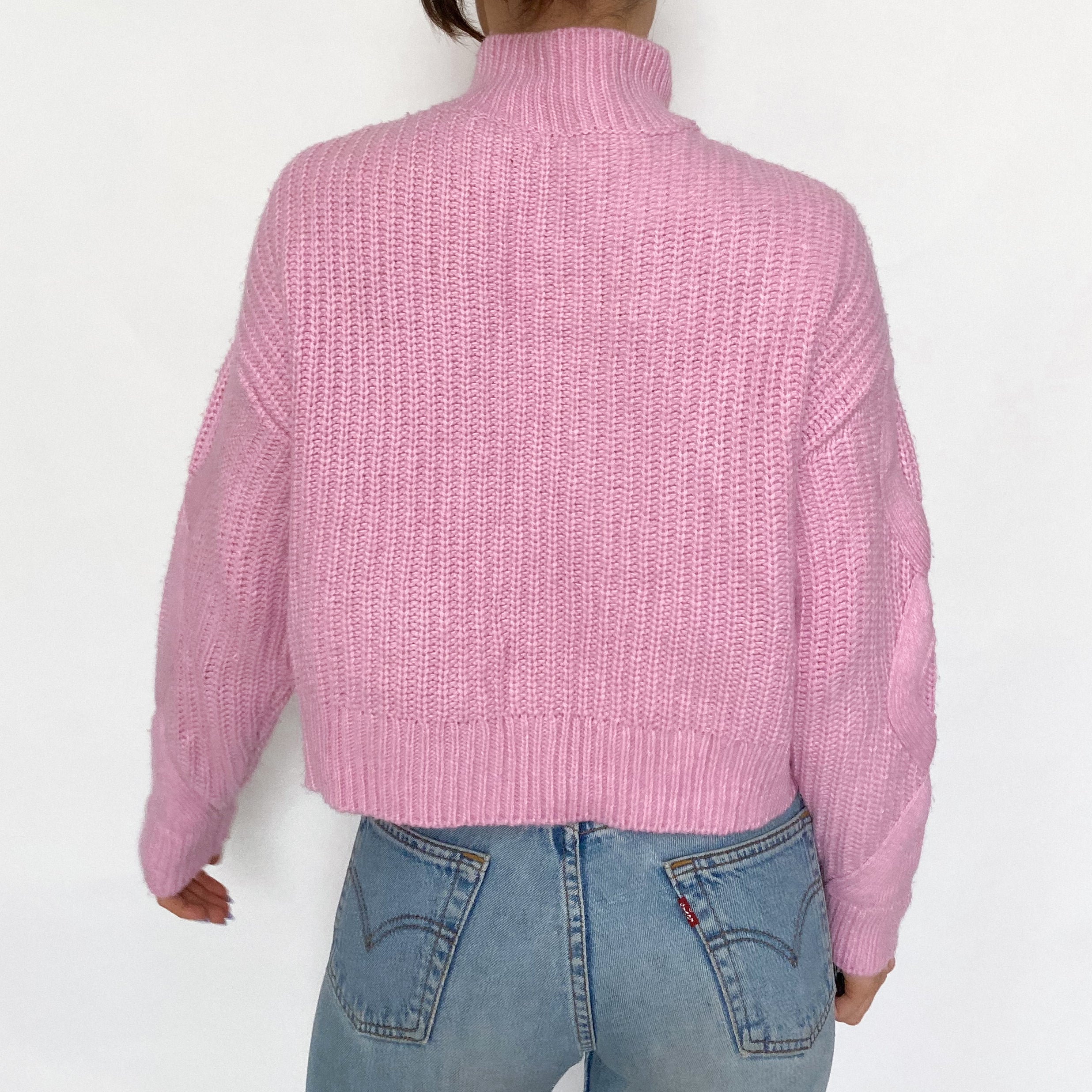 Baby Pink Mock Neck Sweater