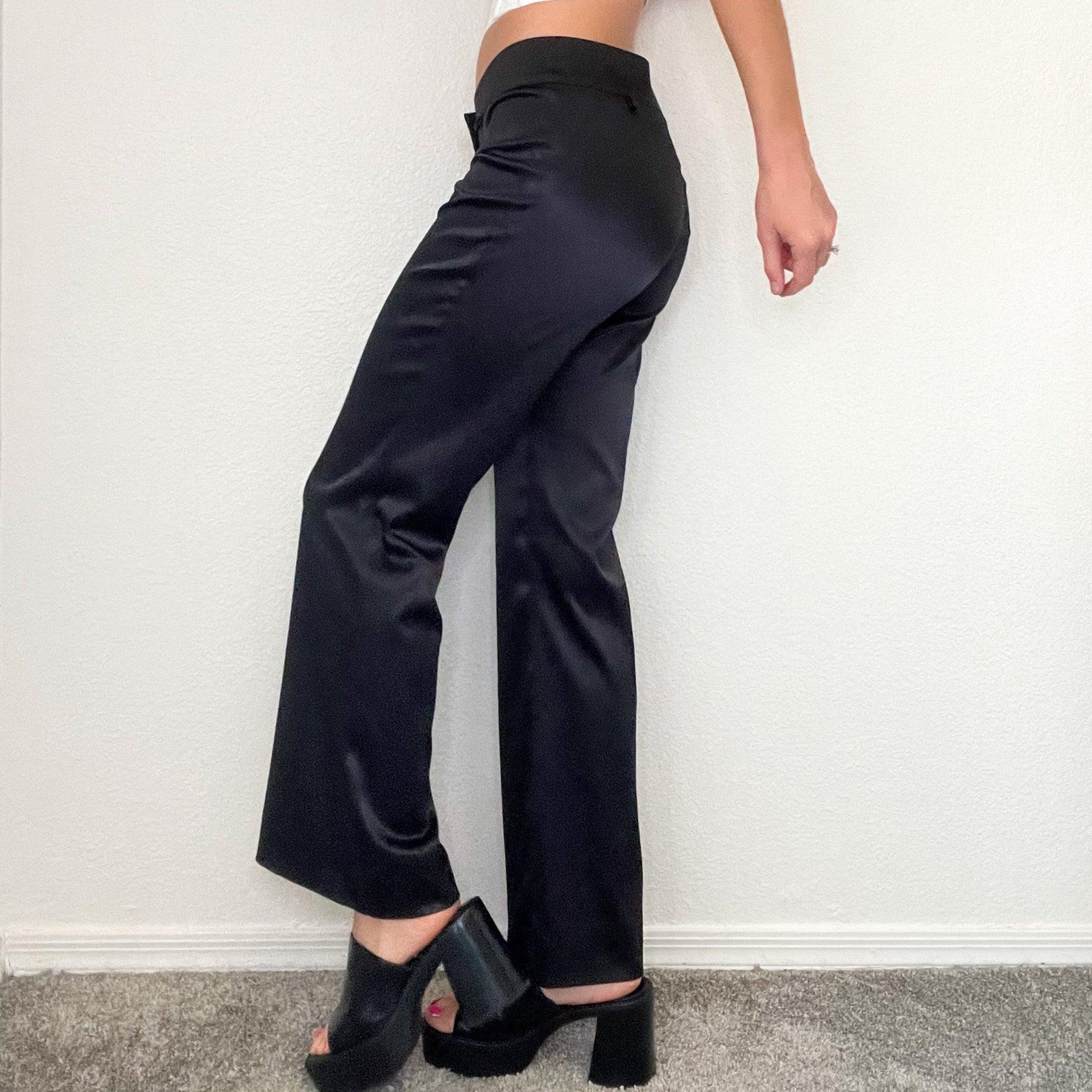 Silky Y2K Disco Flare Pants
