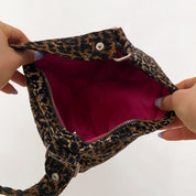 Y2K Leopard Corduroy Mini Bag