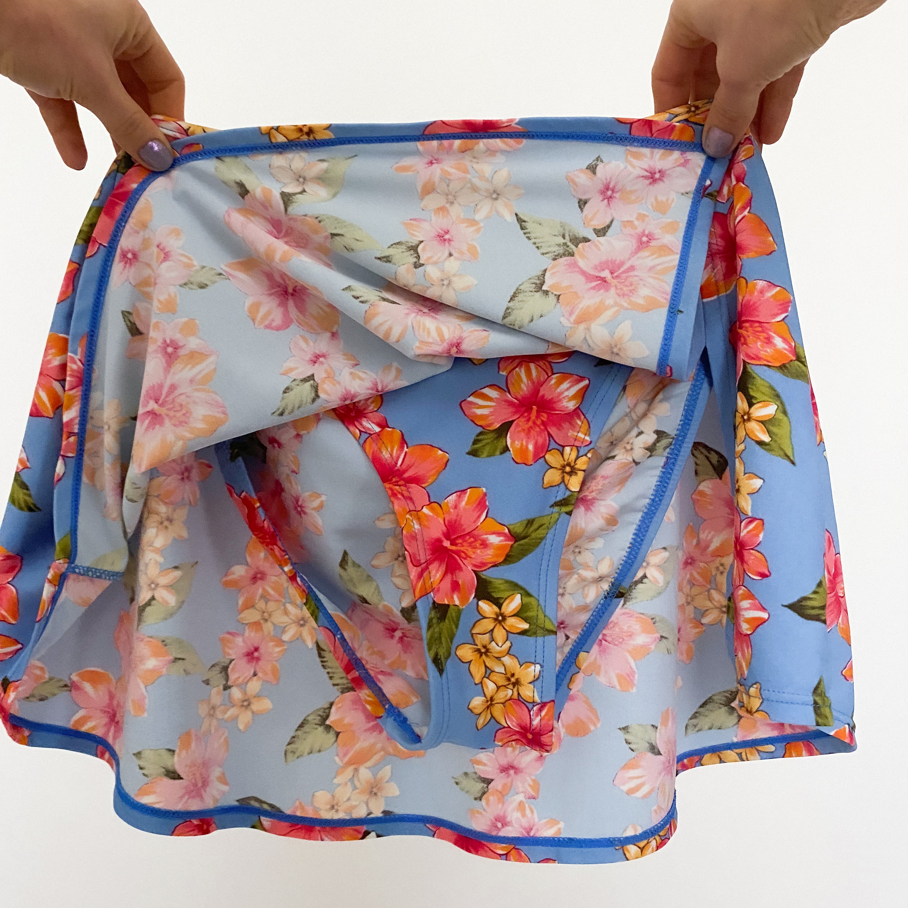 tropical floral mini skirt - small