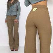 VG Tan Ultra High Rise Trousers