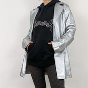 Silver Faux Leather Jacket