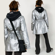 Silver Faux Leather Jacket
