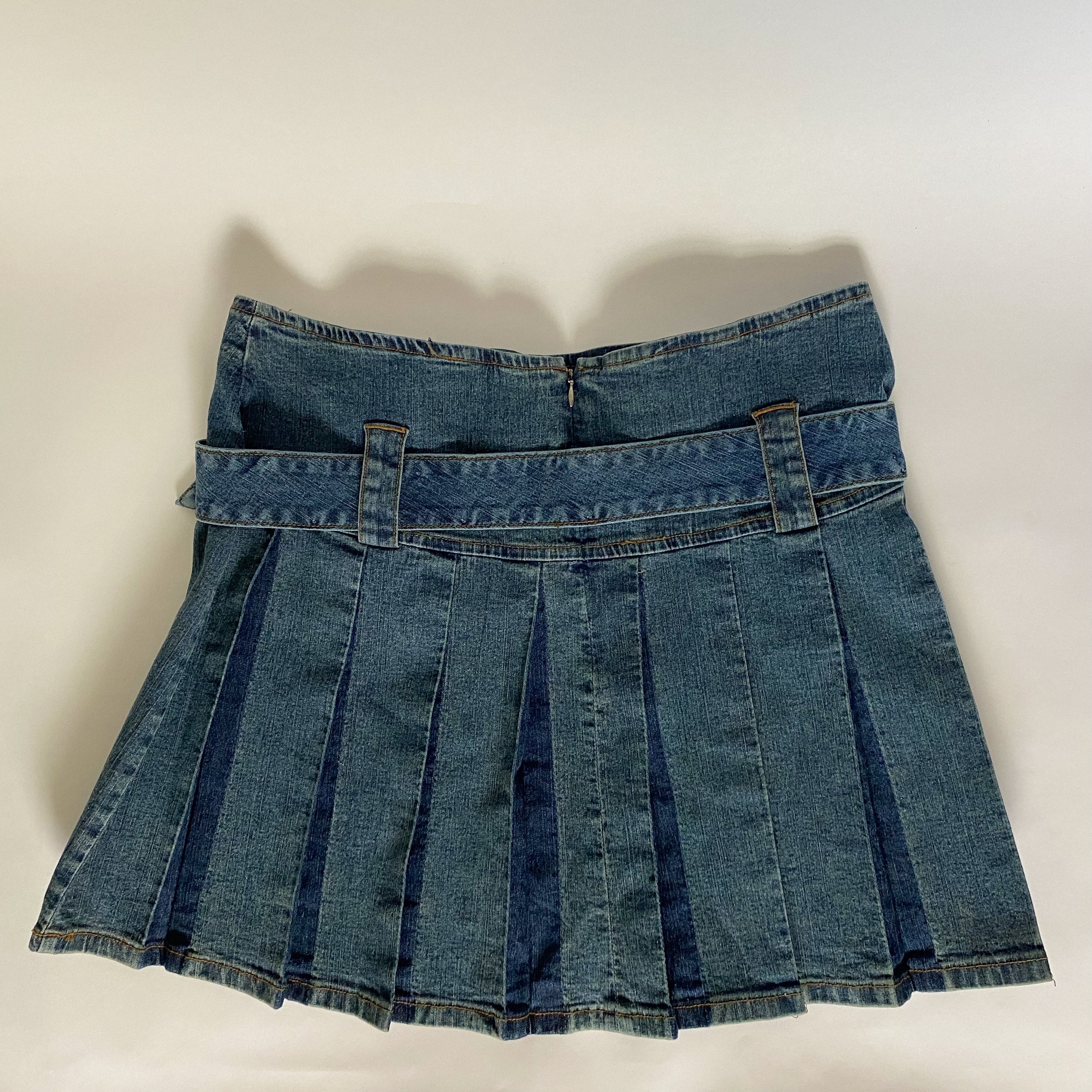 denim pleated mini - size 15/16
