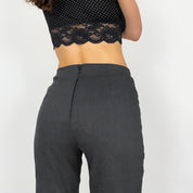 90's drawstring stretch trousers - medium