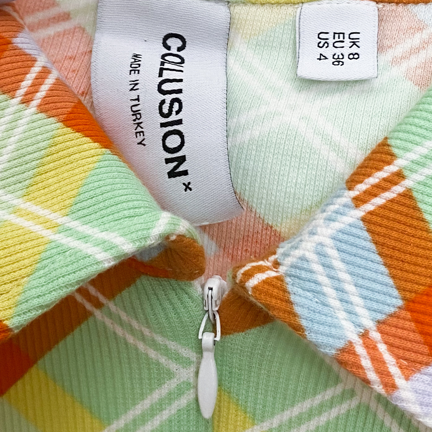 Preppy Plaid Polo Dress by Collusion