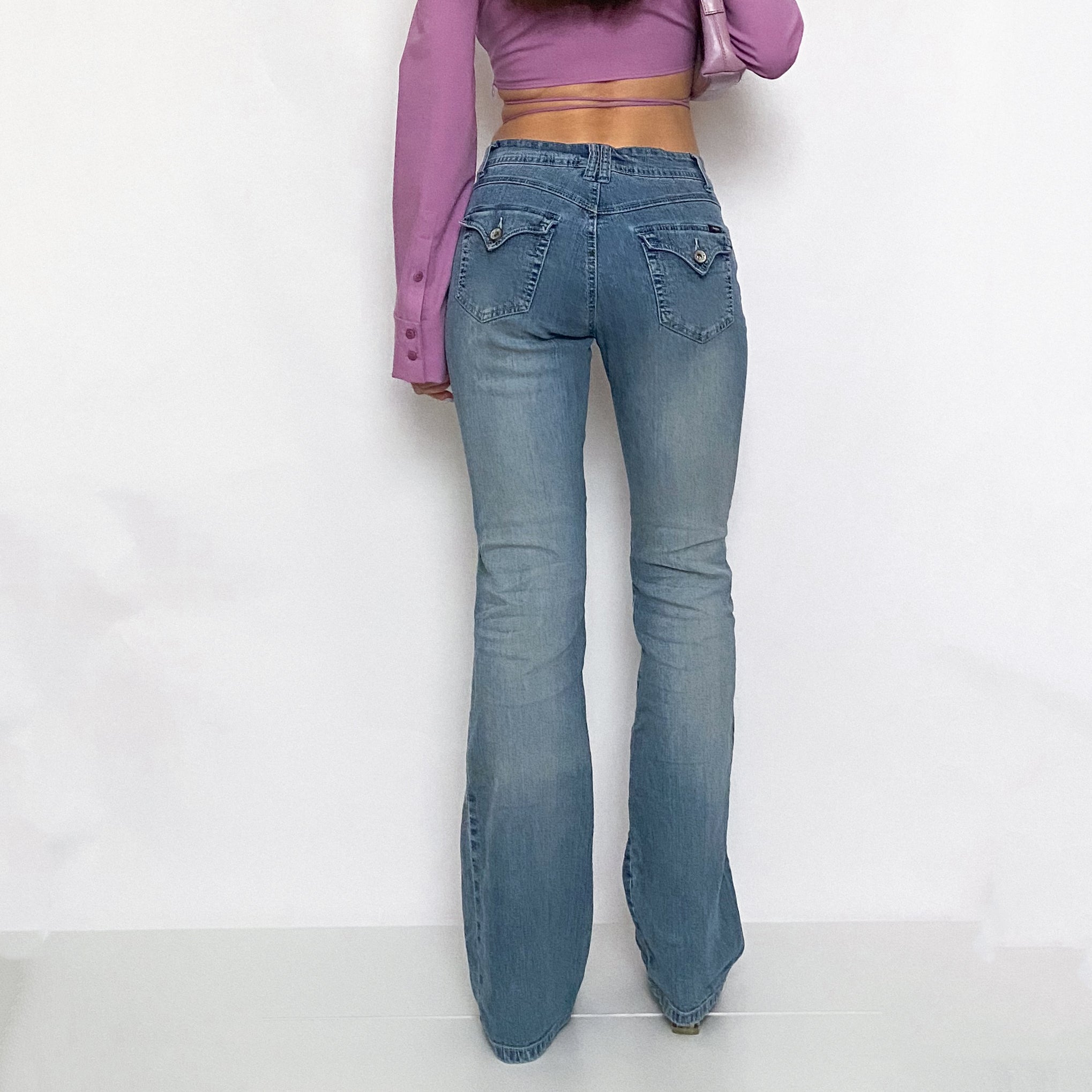 Y2K Angels Butterfly Embellished Jeans