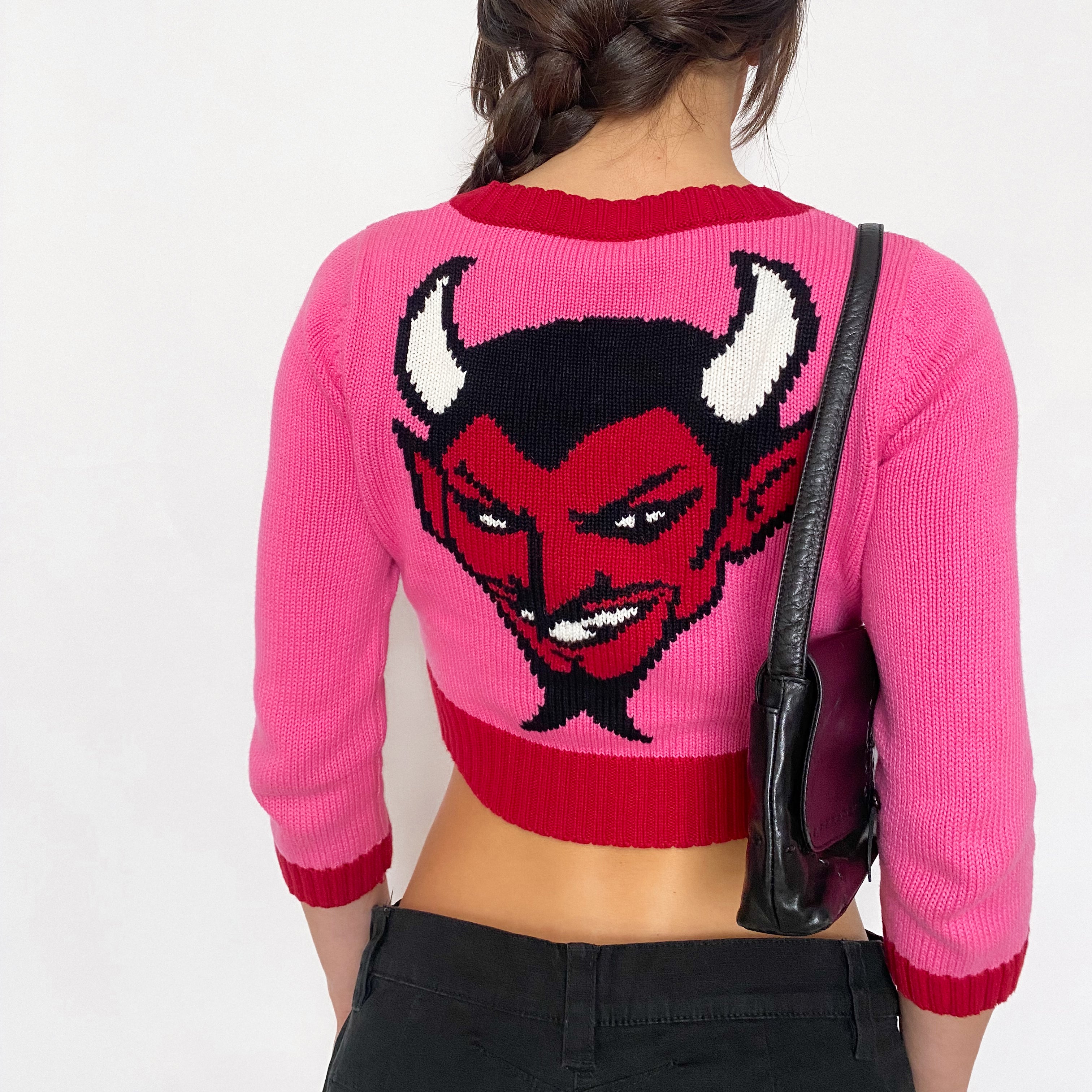 Betsey Johnson Vintage Cropped Devil Cardigan
