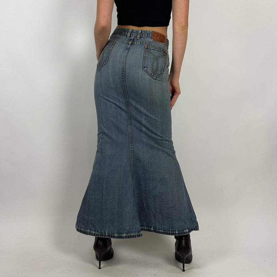 Vintage high waisted outlet denim skirt