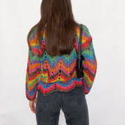 Vintage 90's Rainbow Open Knit Sweater