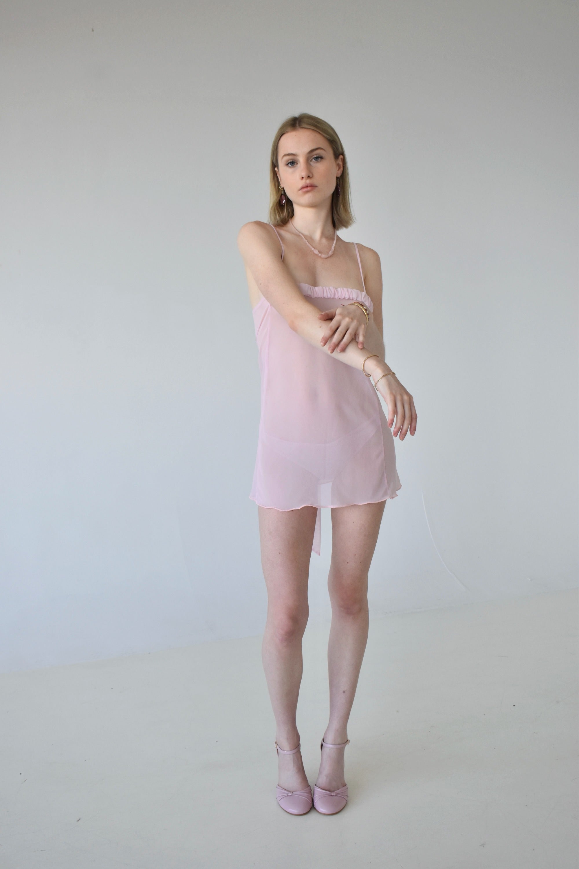 Baby Pink Mini Dress