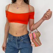 cropped ribbed knit - xs/s
