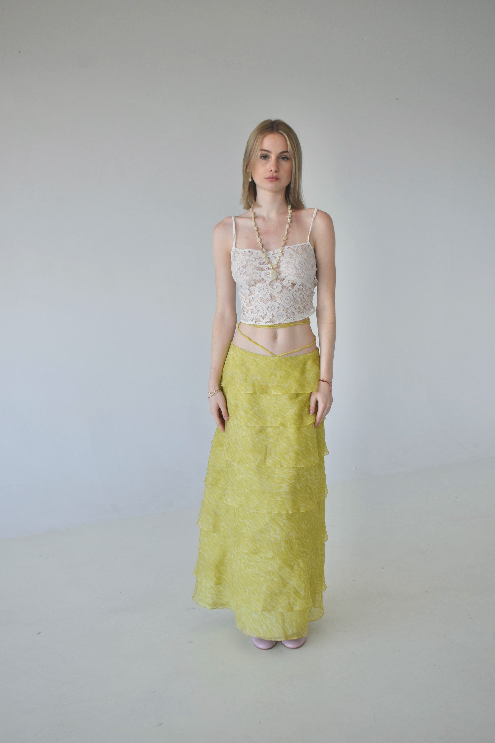 Chartreuse Maxi Skirt