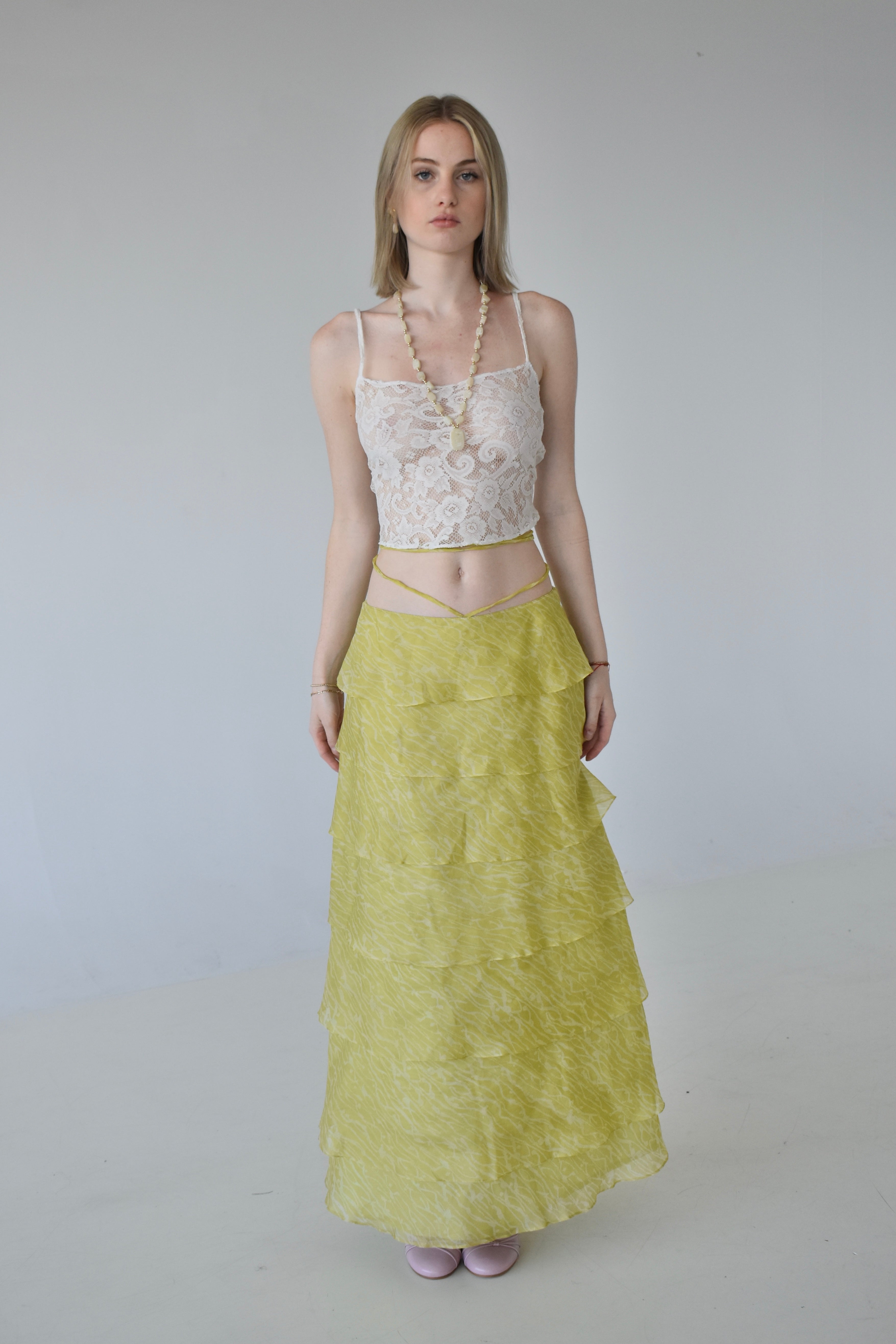 Chartreuse Maxi Skirt