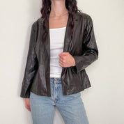 Dark Brown Leather Jacket (S)