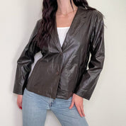 Dark Brown Leather Jacket (S)