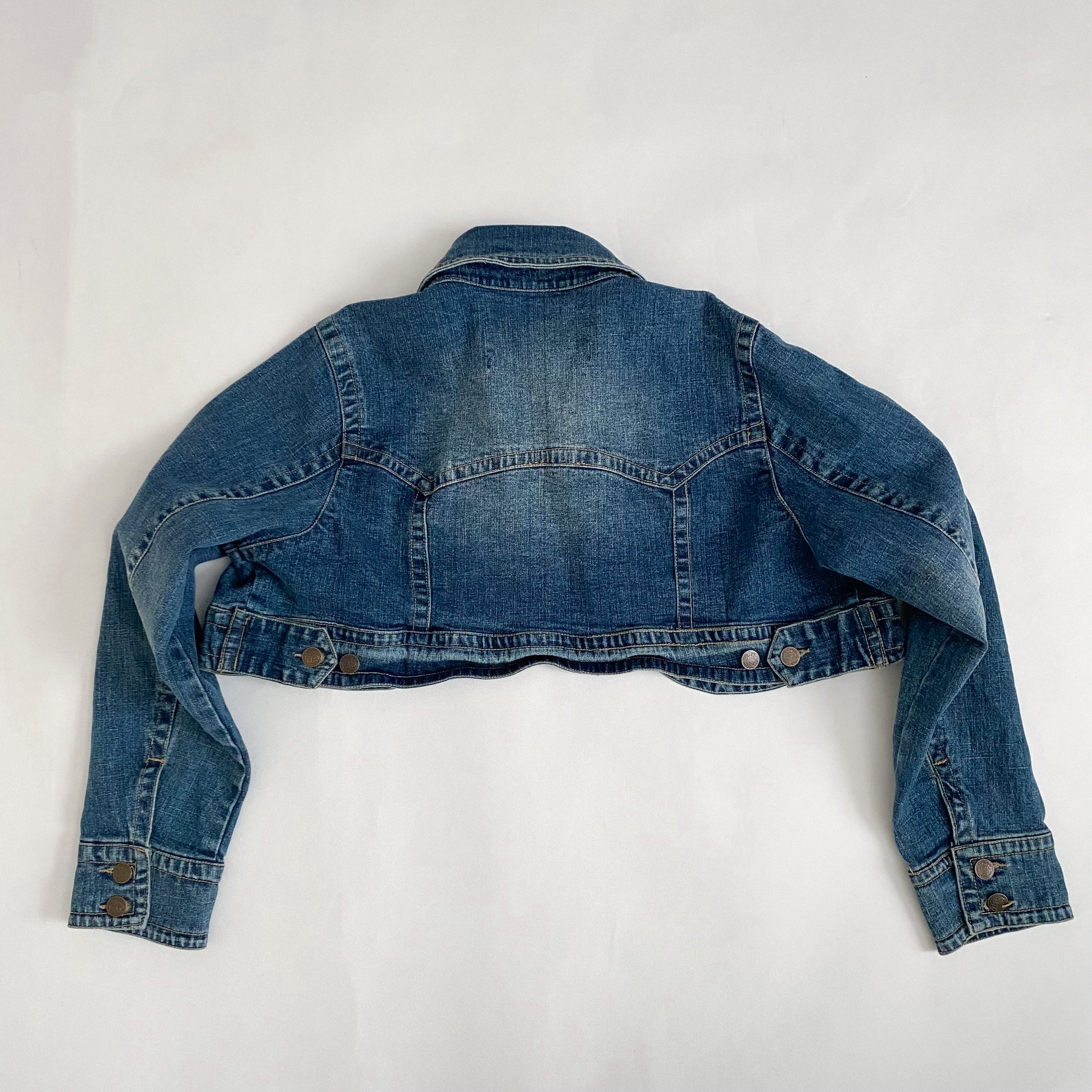 Cropped Denim Bolero Jacket