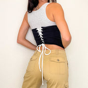 Reworked Skull Underbust Corset Top