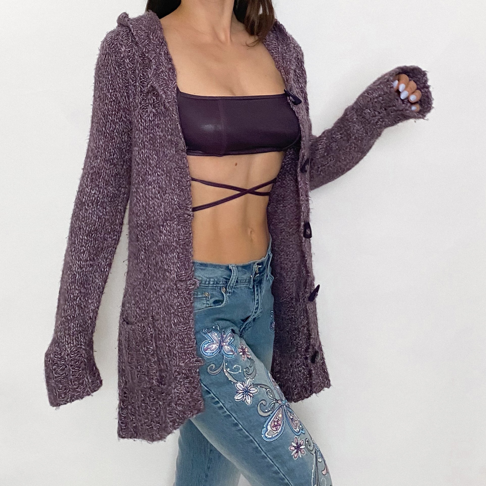 Y2K Hooded Cardi - Small