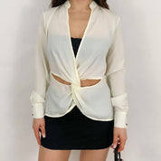 Vintage Front Twist Blouse