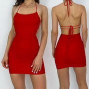 mesh cinch mini dress - xs