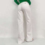 Y2K White Striped Trousers