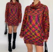 boucle sweater dress - size s