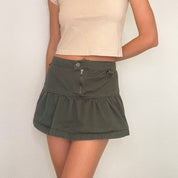 Olive Green Tyte Mini Skirt