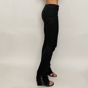 rhinestone trim pants - size small