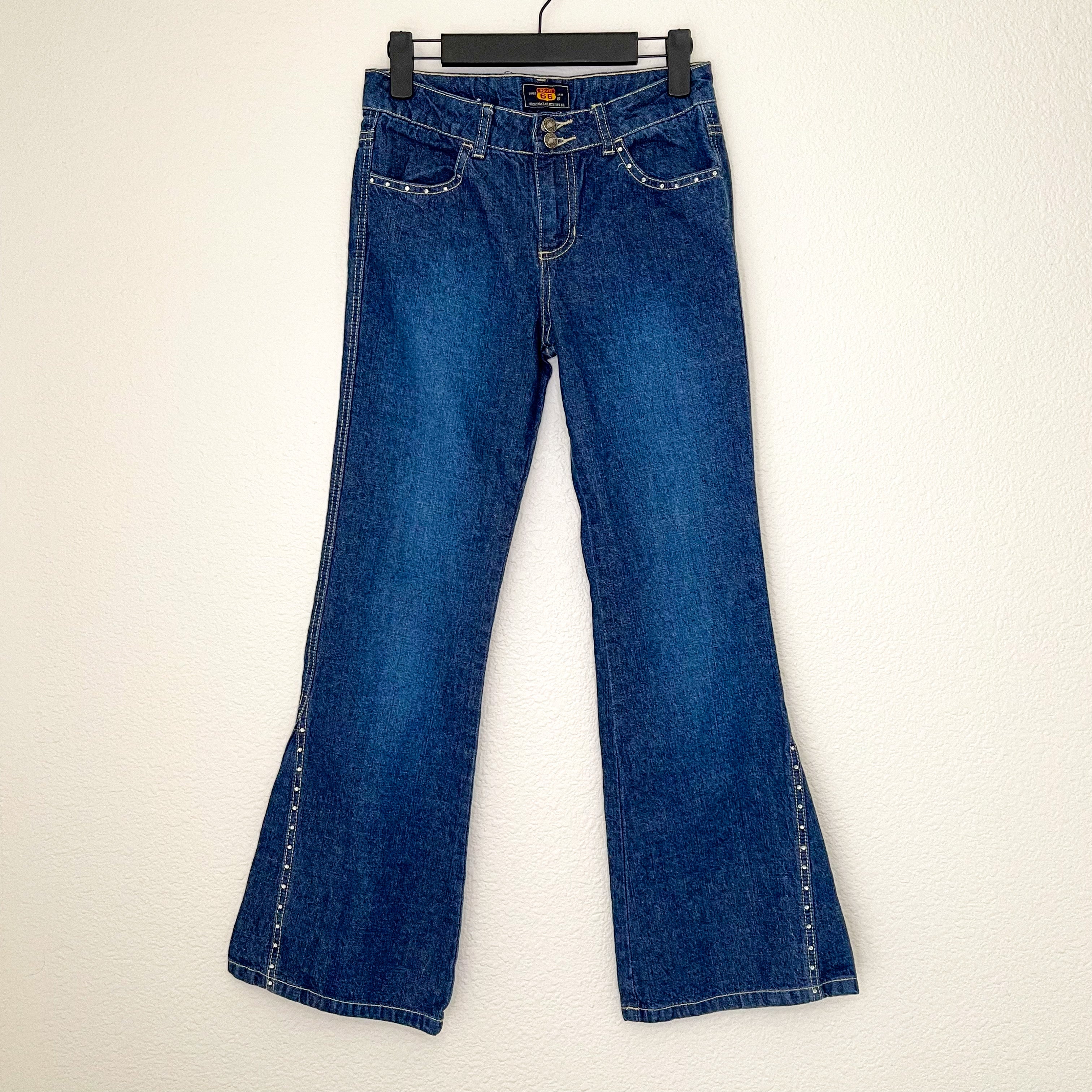 Rhinestone Super Flare Jeans