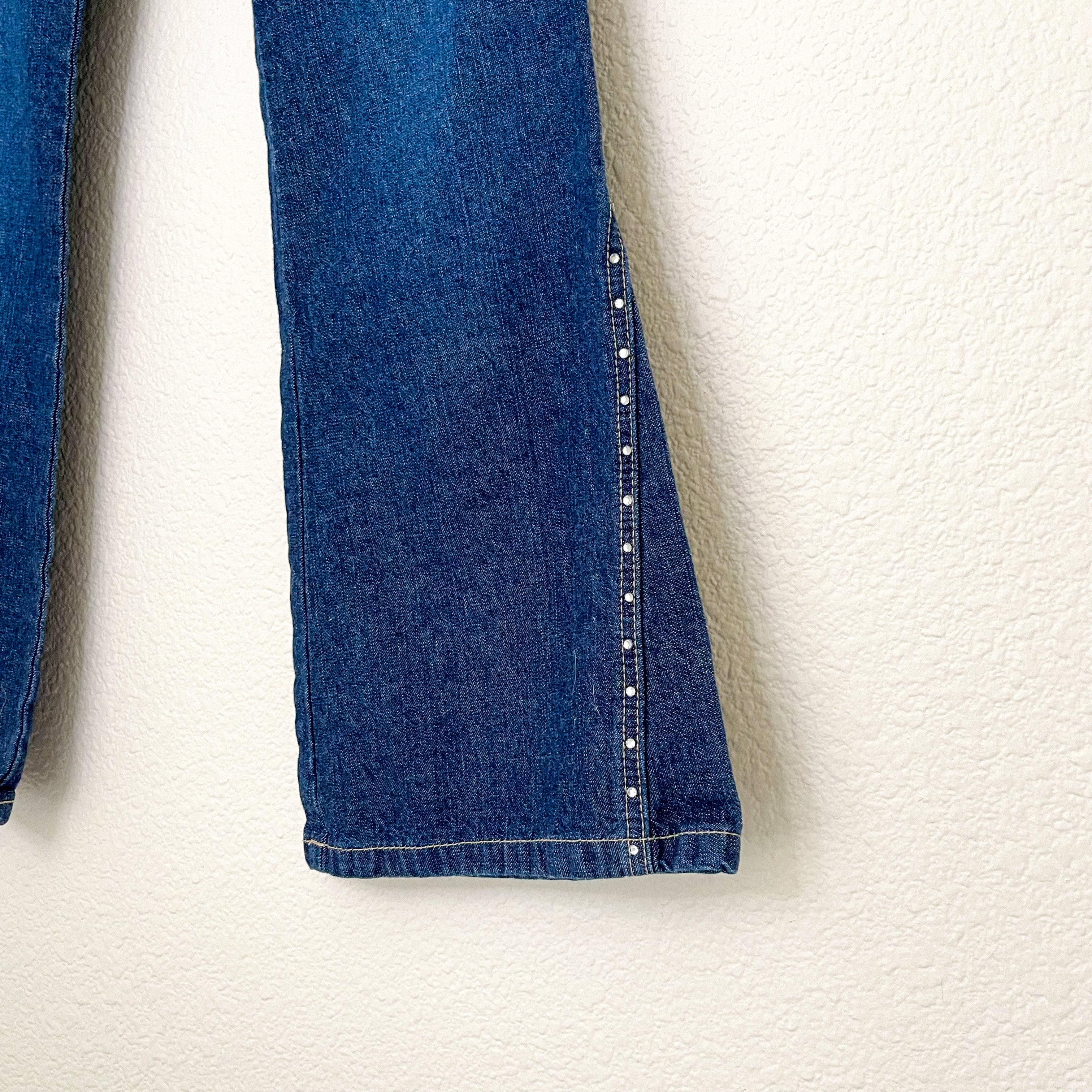 Rhinestone Super Flare Jeans