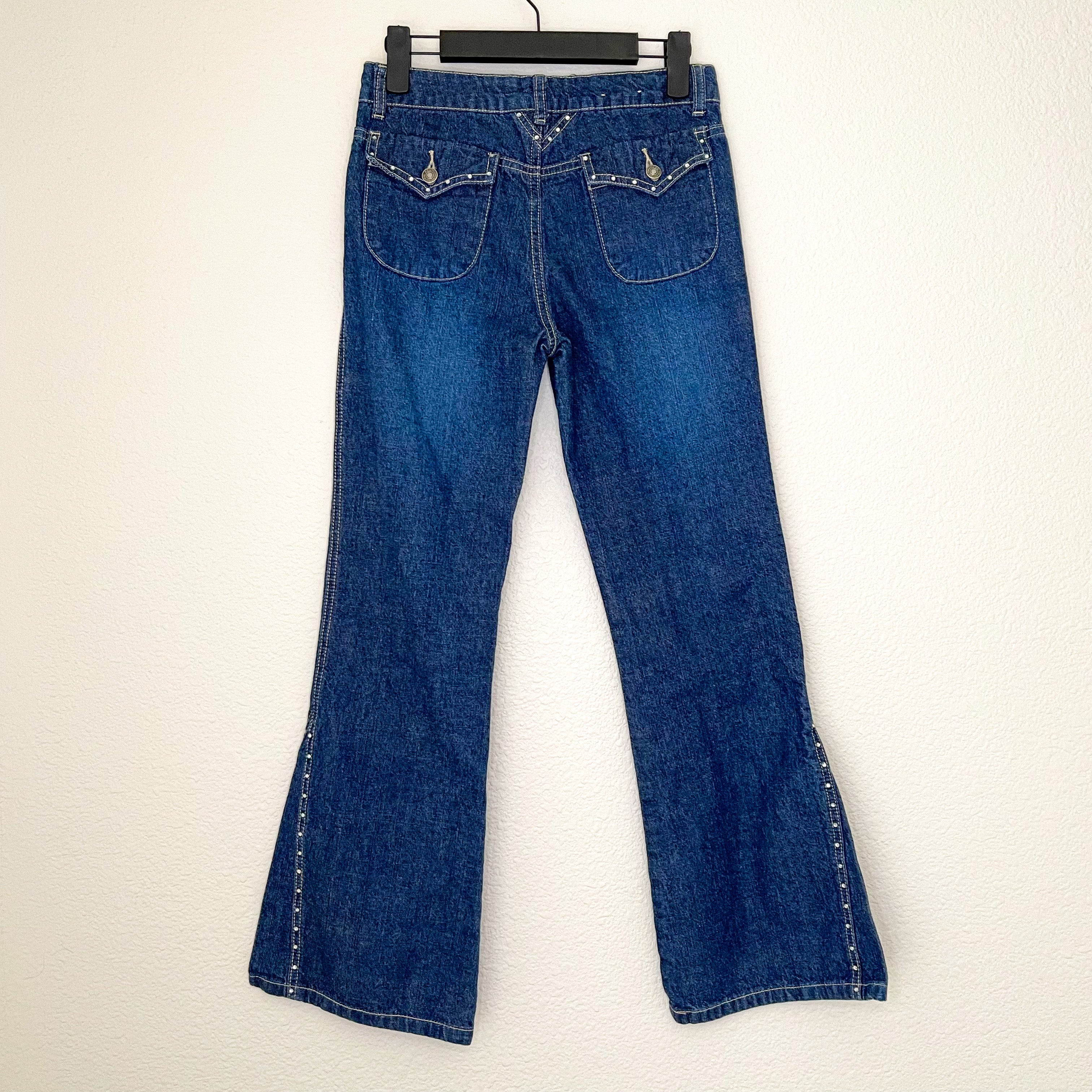 Rhinestone Super Flare Jeans