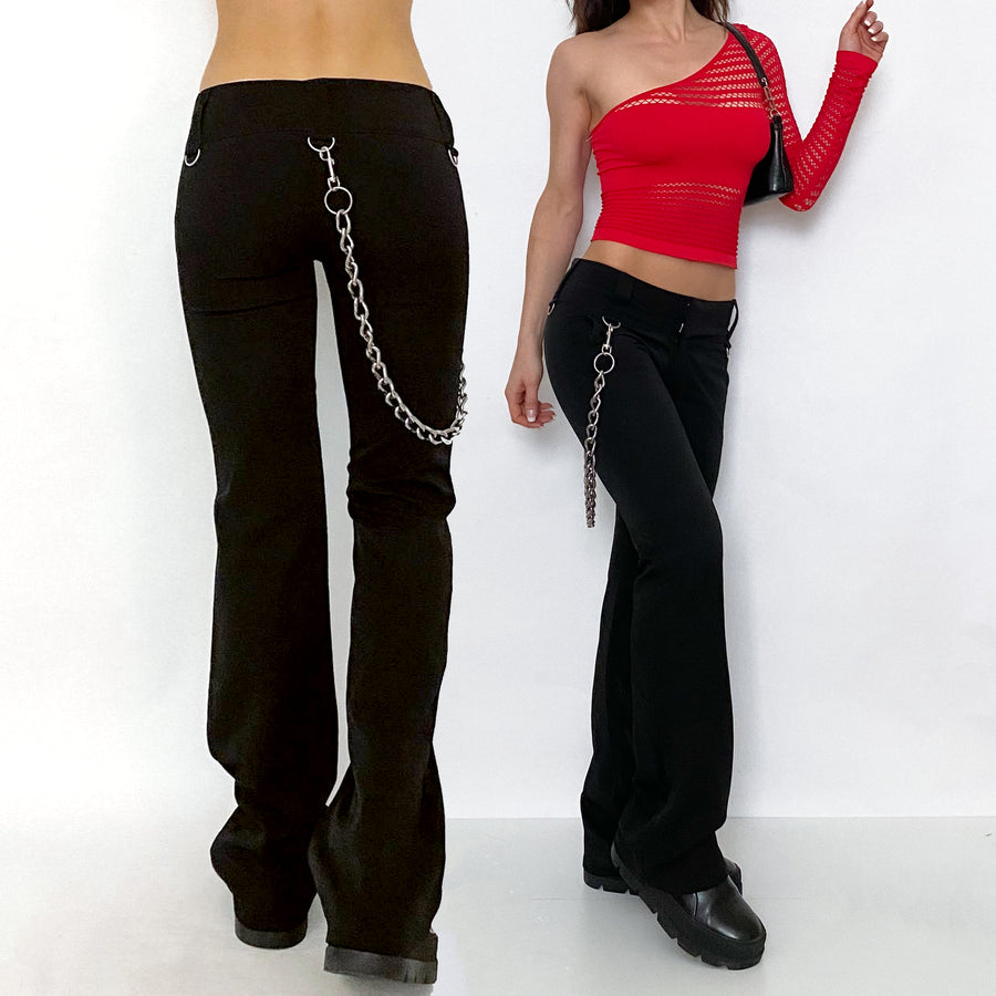 Y2K Mall Goth Chain Trouser Pants