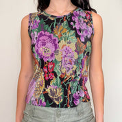 Floral Accordion 90s Tank