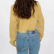 Mustard Yellow Cropped Sweater