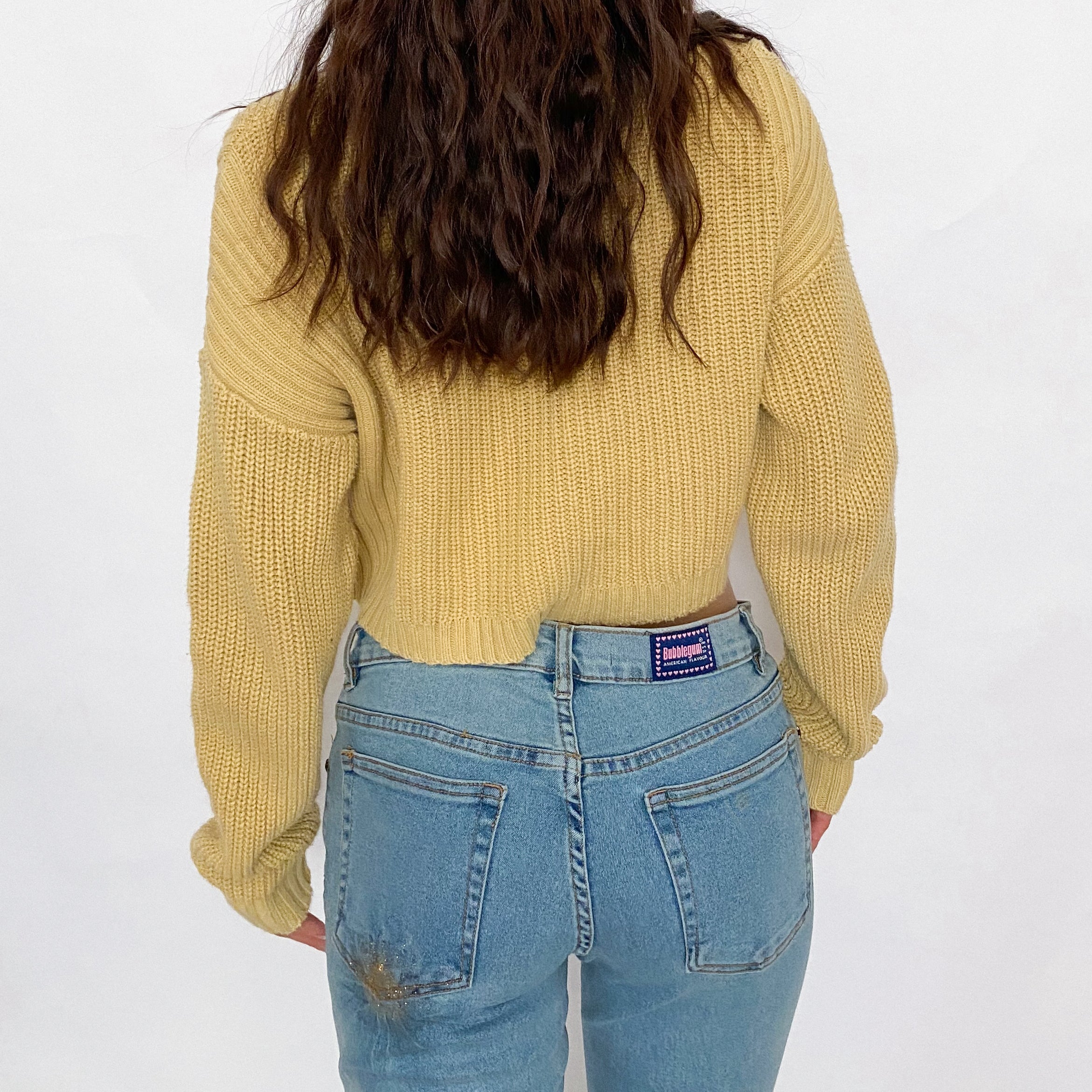 Mustard Yellow Cropped Sweater