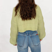 Cropped Mint Turtleneck Sweater