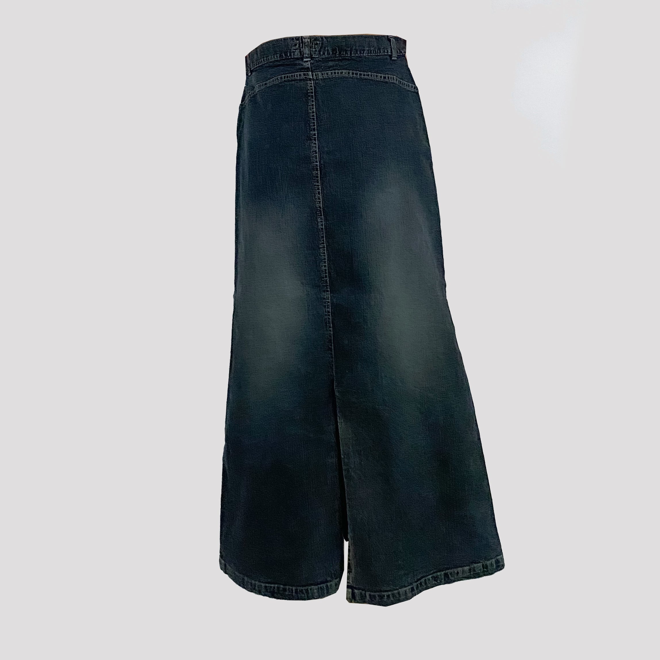 Y2K Denim Maxi Skirt - Large