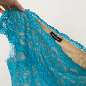 Bebe Aqua Lace Mini Dress - XS