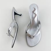 Silver Party Sandals - Size 8