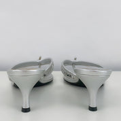 Silver Party Sandals - Size 8