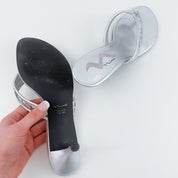 Silver Party Sandals - Size 8